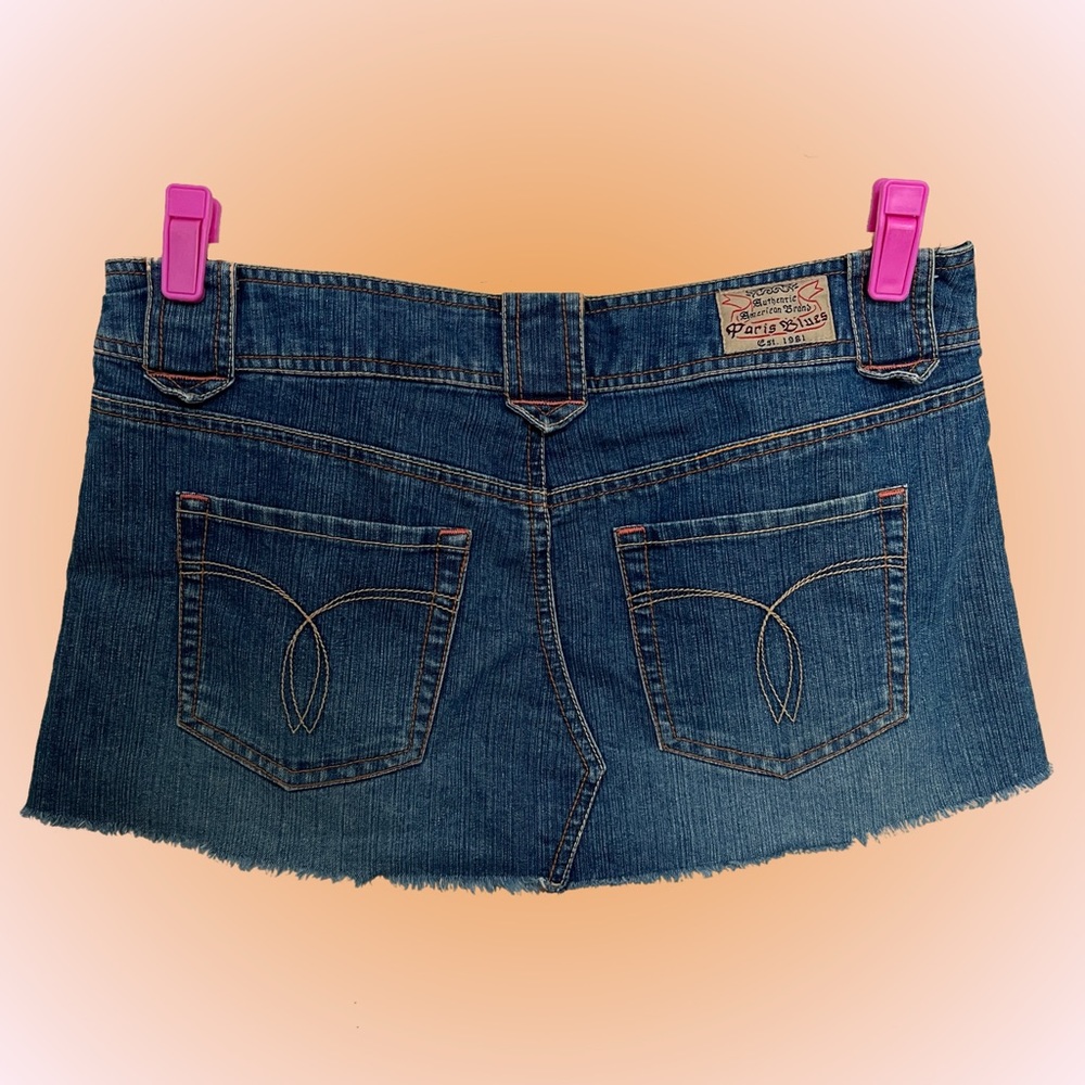 Paris Blues Low Rise Mini Denim Skirt